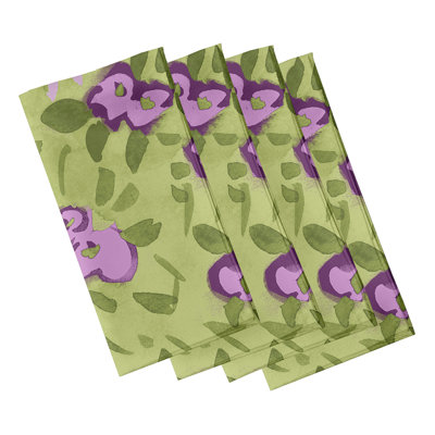 Polyester Floral Square Napkin