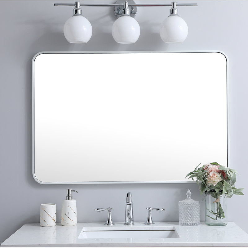 Miroir mural Sabine, 40 po x 27 po, Noir