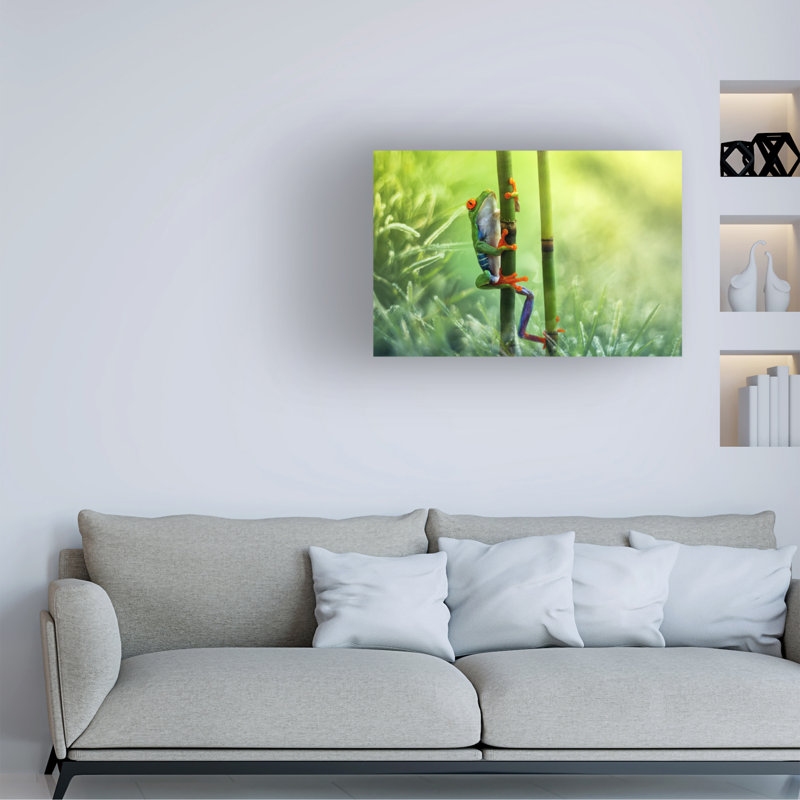 Art sur toile bolologique de Wil Mijer, H 22 po x l 32 po
