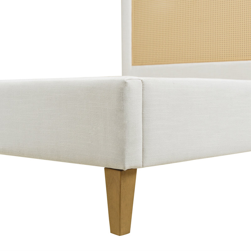 Billingsly Upholstered Cane-Back Bed, Queen 1