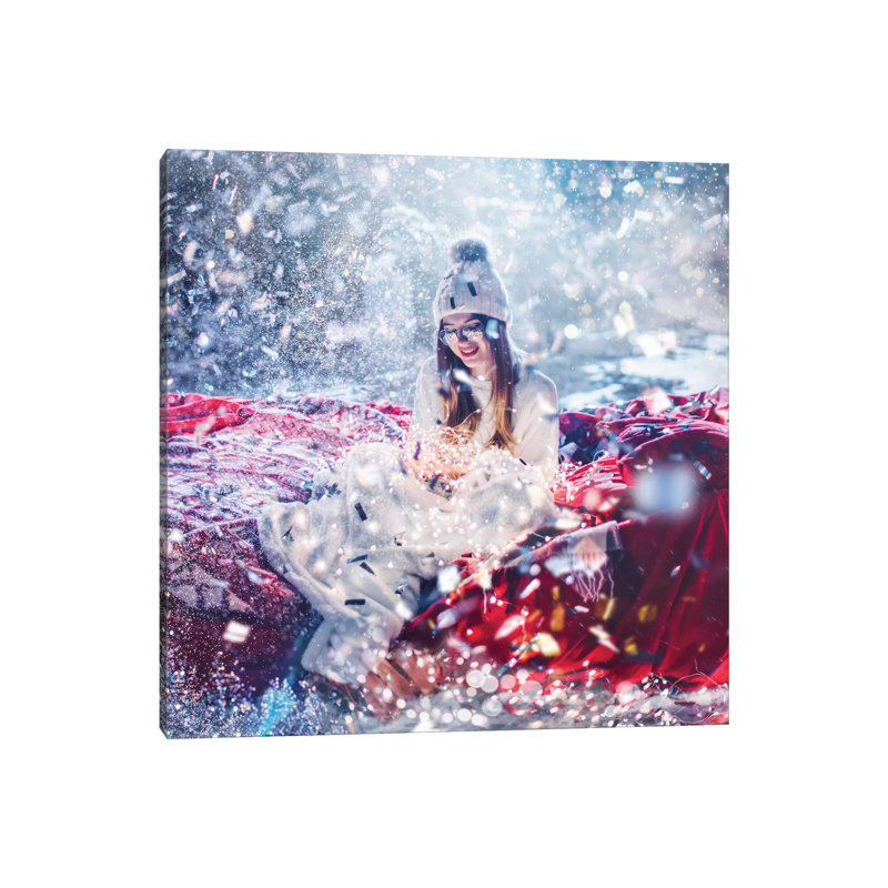 «Magic Winter» par Hobopeeba - reproduction imprimée, H 18 po x l 18 po x 1,5 po, Pas de tapis, Toile tendue