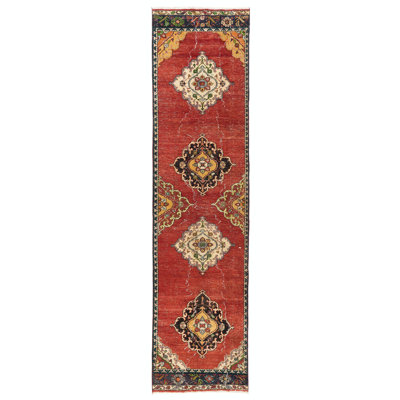 Tapis de couloir anatolien central tissé à la main
