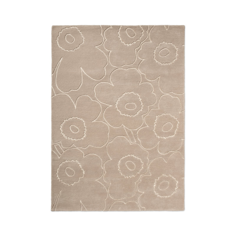 Piirto Unikko Natural White | 133701, Rectangle  8'2" x 11'6", Greige