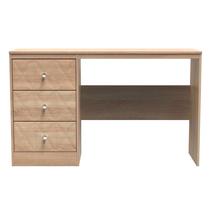 Ceinwen 3 Drawer Desk (Ready Assembled), Bardolino Oak