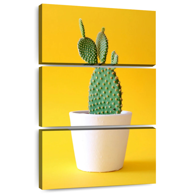 Potted Prickly Pear Cactus, 32" H x 20" W