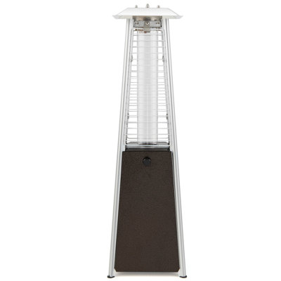 Chauffage de table portatif en acier de 9500 BTU pour terrasse avec tube en verre