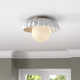 Irene Single Light Glass Flush Mount