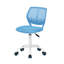 Chaise de bureau pivotante bleue et blanche