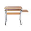Bureau d'ordinateur à finition cerisier avec plateau pour clavier et tablette pour imprimante