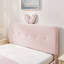 Full Kids Upholstered Bed Frame with Rabbit Ear Headboard, LED Light, 4 Drawers Storage, Boucle Fabric-558246122-558246124