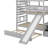 Twin Over Twin House Bunk Bed With Slide, Trundle And Storage Staircase, Roof And Window Design-960442483