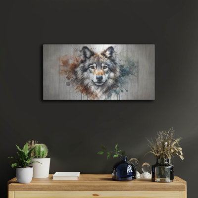  «Wolf Portrait» par Rey Klimt, art mural en métal