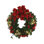 26" LED Lit Evergreen Holiday Wreath With Berries And Ornaments