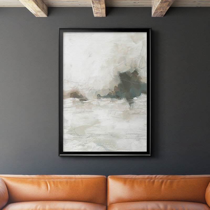 Horizon Break II - reproduction de cadre photo unique, Papier avec cadre noir, H 24,5 po x l 18,5 po, Pas de tapis