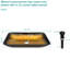 Lavabo vasque Amber Gold Gradient pour salle de bain, conception carrée, verre trempé, bonde escamotable, évier facile à assembler, forme, salles de bain idéales pour la maison