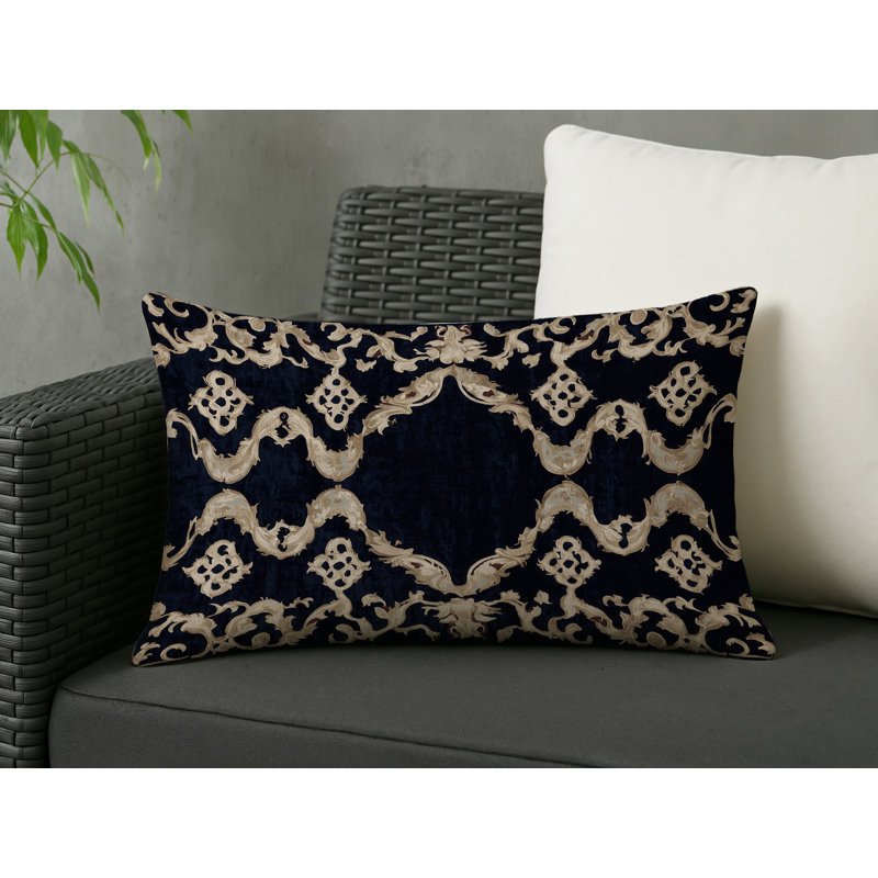 Coussin décoratif intérieur et extérieur Modern, Gris géométrique 21, Rectangle H 18 po x l 25 po