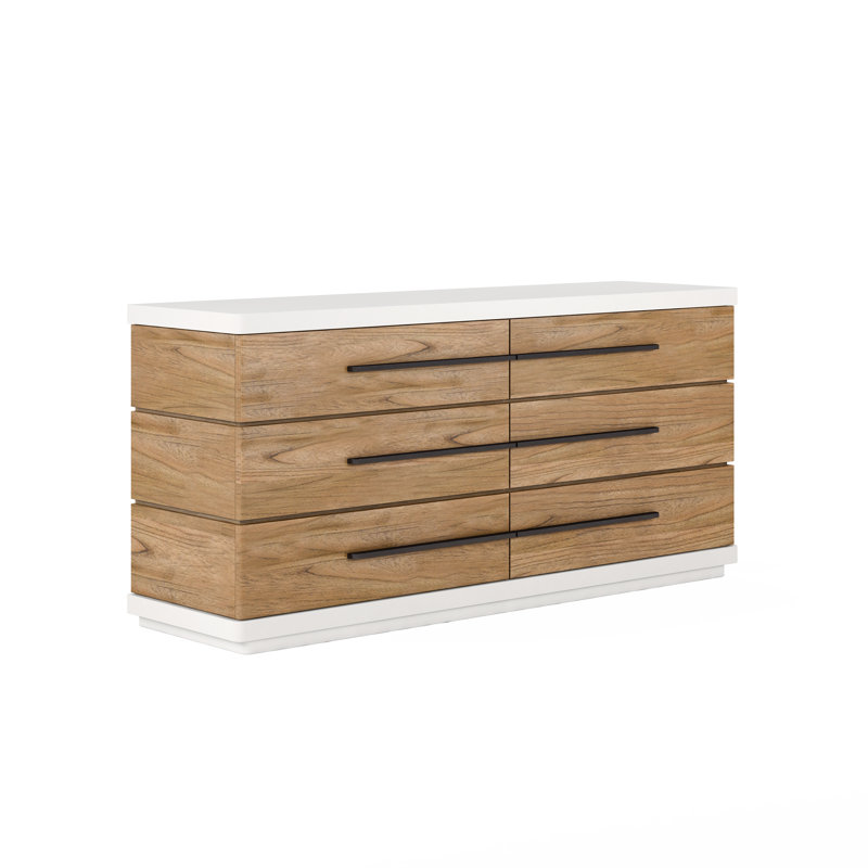 Portico Solid Wood 68'' W 6 - Drawer Dresser