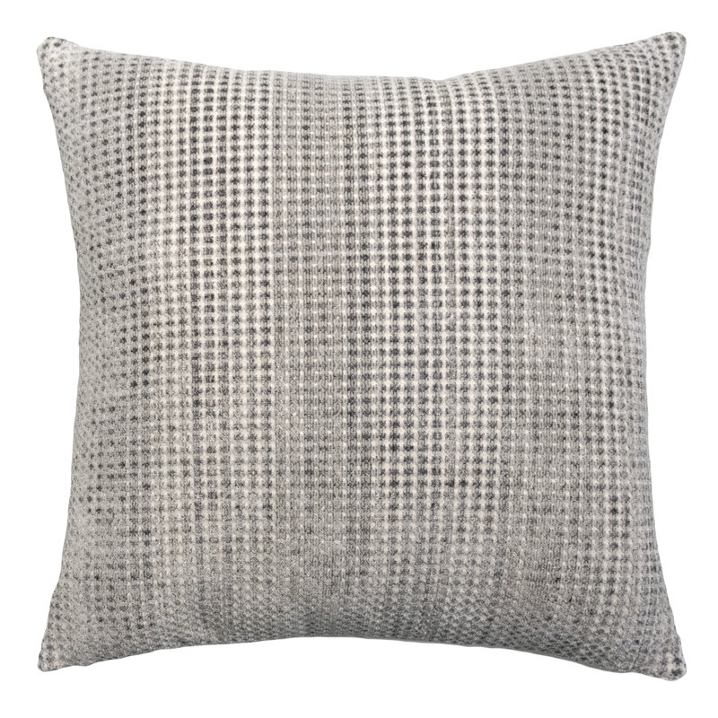 Square Woven Jacquard Pillow, 22"H x 22"W, Shale