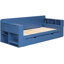 Grand lit de jour bleu avec mode bureau instantané et amovible pour les études à domicile-130155646