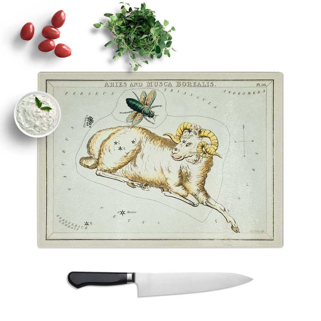 Tempered Glass Astronomical Zodiac Chart of the aries Chopping Board