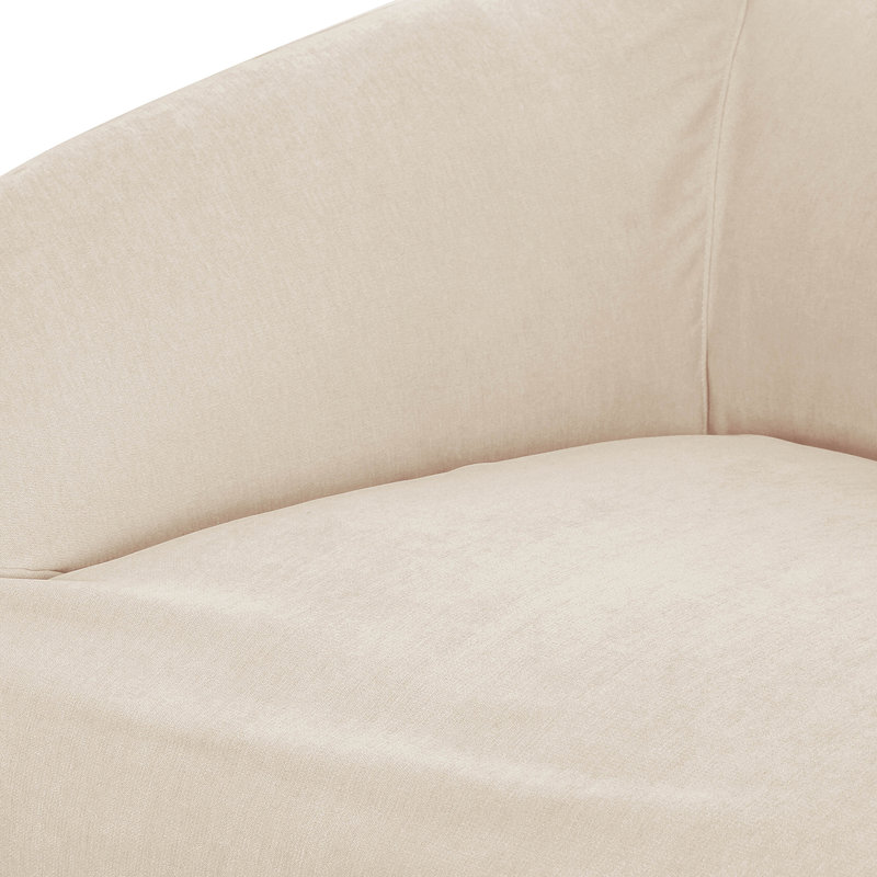 Chaise de coin Wilde, Toile crème crème