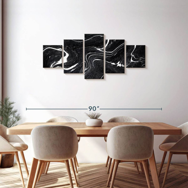 Black Flow, 30" H x 68" W