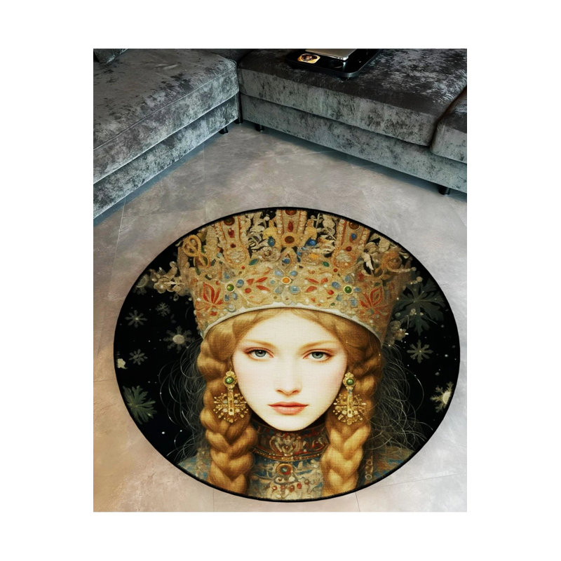 Femme tressée à couronne, Rond 5 pi