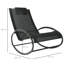 Aalicia Rocking Chair Sun Lounger Recliner Rocker Patio with Pillow Black