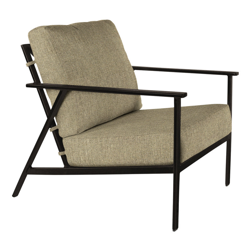 Marin Outdoor Lounge Chair, Carbon Black, Sahara Cafe