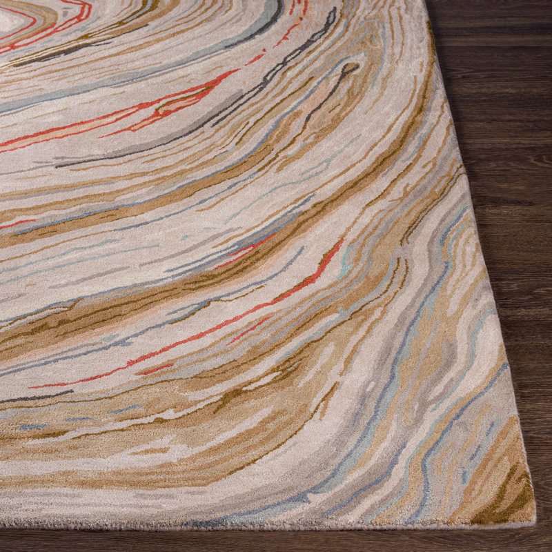 Samantha Hand Tufted Abstract Indoor Rug, Rectangle 5' x 7'6"