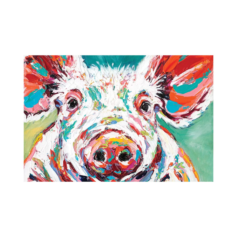 Piggy II 1 Piece Wrapped Canvas Painting, 66.04 cm H x 45.72 cm W x 3.175 cm D