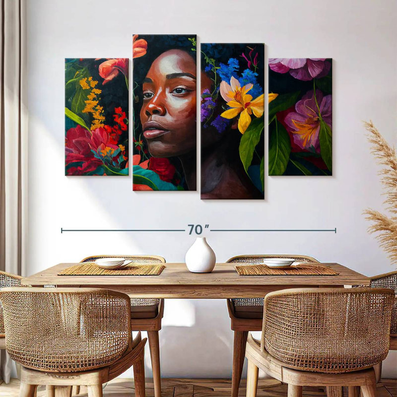 Beauté africaine tropicale Leisha, H 42 po x l 68 po