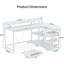 Bureau en L avec poste d'ordinateur réversible - Espace de travail à double configuration pour la maison / le bureau, conception durable et peu encombrante-737535415-737535414