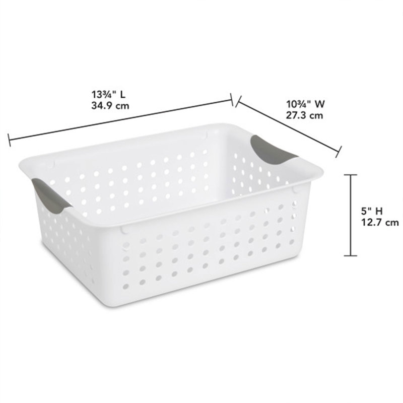 Sterilite Plastic Storage Organizer Basket with Handles