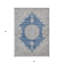 Tapis intérieur / extérieur oriental lavable bleu marine et ivoire HomeRoots 3 pi x 5 pi