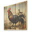 Coq rétro majestueux II - animal de poulet sur bois-1539871909