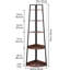 Tall Corner Shelf With 5 For Storing And Displaying Books, Artwork, Decor - Stable 90 Right Angle Design Tier Large Capacity Organizing Headphones, Plants, Small Strong Metal Thickened Shelves