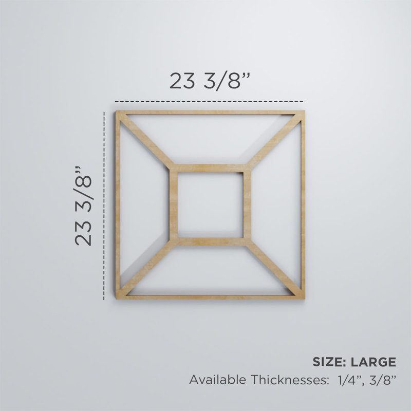 Panneaux muraux décoratifs en bois Marion, H 23 3/8 po x l 23 3/8 po x P 3/8 po, Bois