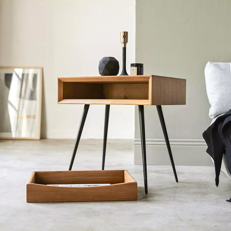 Lydie 47cm W Iron Bedside Table