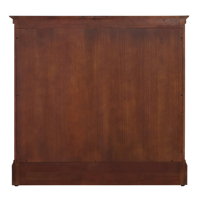 Claudia 36" Antique Coffee Mahogany Vanity Cabinet with Brass Hardware