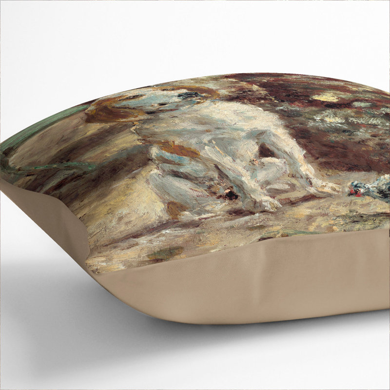 The Artist's Dog Scatter Cushion, 55cm H x 55cm W x 20cm D, Stone