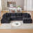 6-Piece Modular Compression Upholstered Boneless Sectional Sofa-1241001224-1235035264