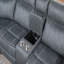 Canapé modulaire inclinable manuel bicolore avec port USB et porte-gobelet Dhaval-1327344285