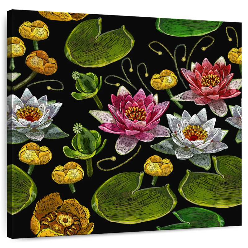Harnek Lotus Garden Embroidery