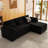 Manuel Corduroy 3-Seat Sofa L Shaped Couch With Detachable Doublelayered Seat Cushion For Apartment-1514345017-1514345022