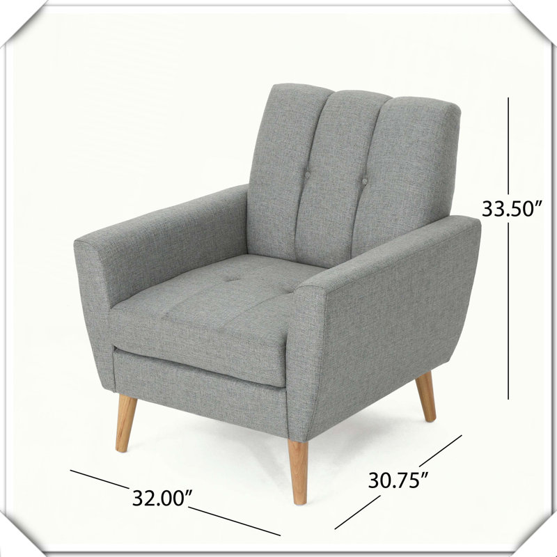 Fauteuil club Mid Century, Gris