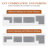 Convertible Three Person Fabric Sofa Bed, High Rebound Density Sponge Sofa-1361673130