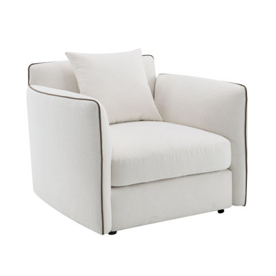 Fauteuil Yolanda en chenille avec coussin
