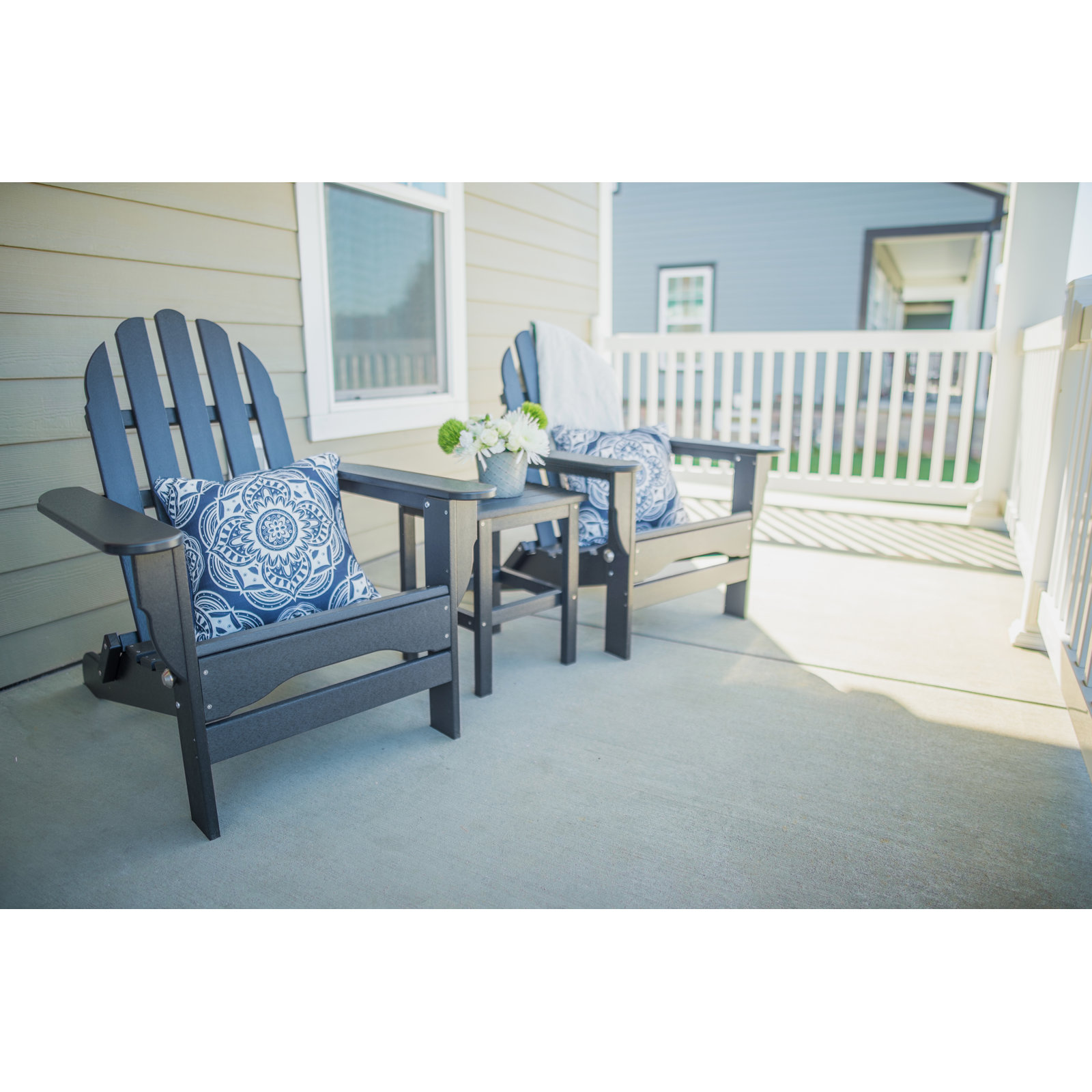 Leighton 2 - Person Patio Conversation Set, Black