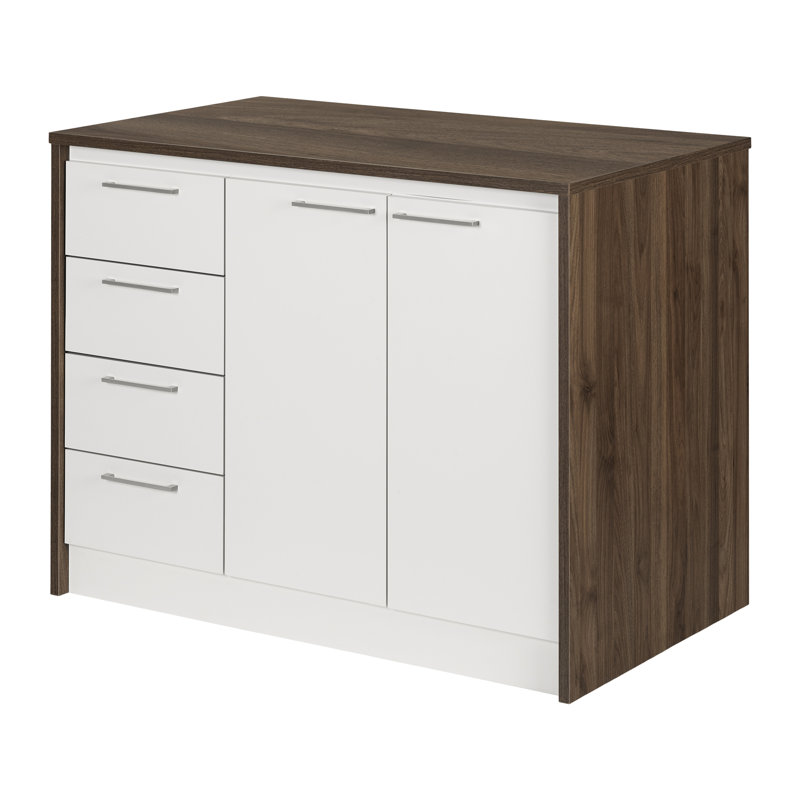 Myro 47.25'' Wide Kitchen Island, Natural Walnut